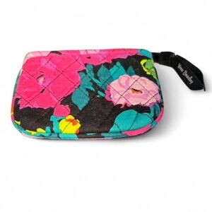 Vera Bradley Pink and Black Floral zippered pouch